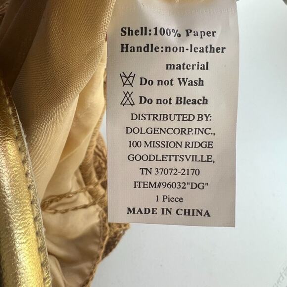 Boho Handmade Paper Bag Vintage 70s Tote Bag Beach Picnic Wood Button Closure - Picture 10 of 12